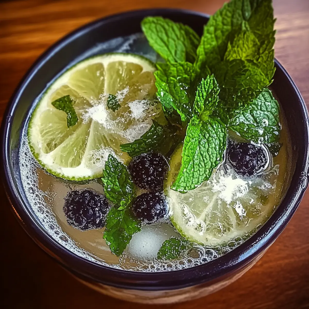 Sparkling Zesty Minty Non-Alcoholic Mojito