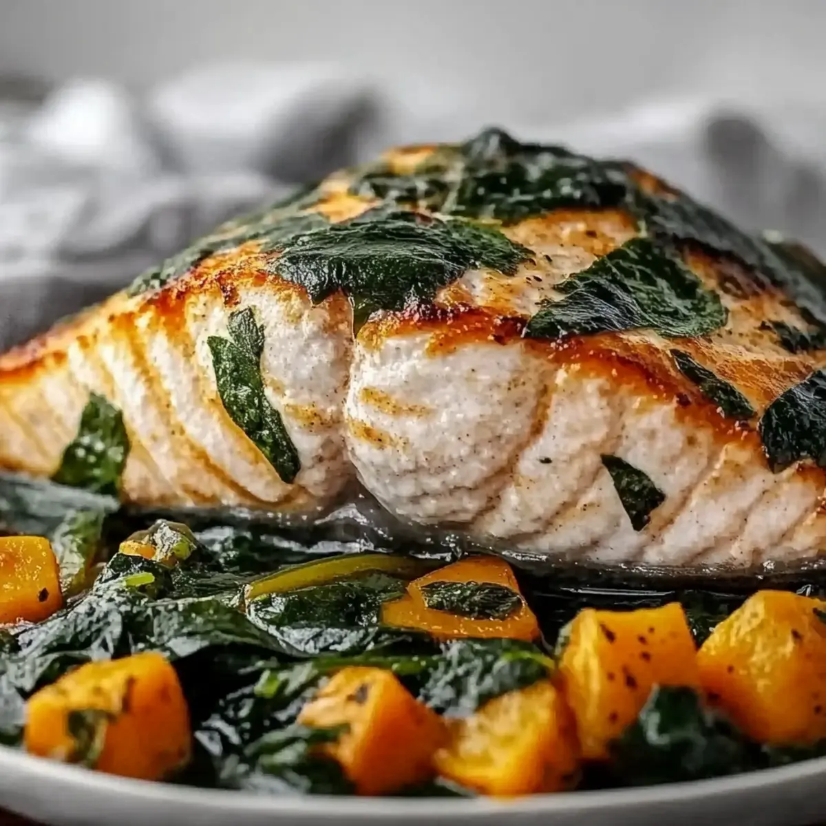 Spinach Stuffed Salmon