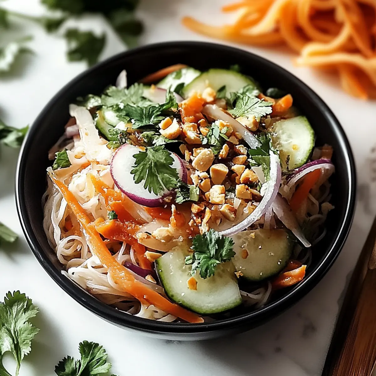 Spring Roll Salad with Peanut Dressing
