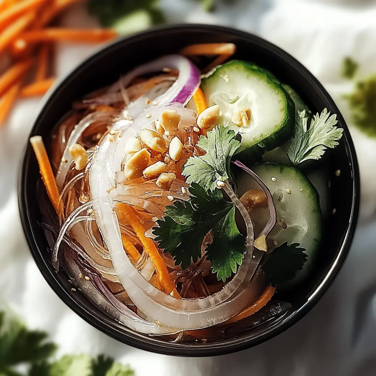 Spring Roll Salad with Peanut Dressing