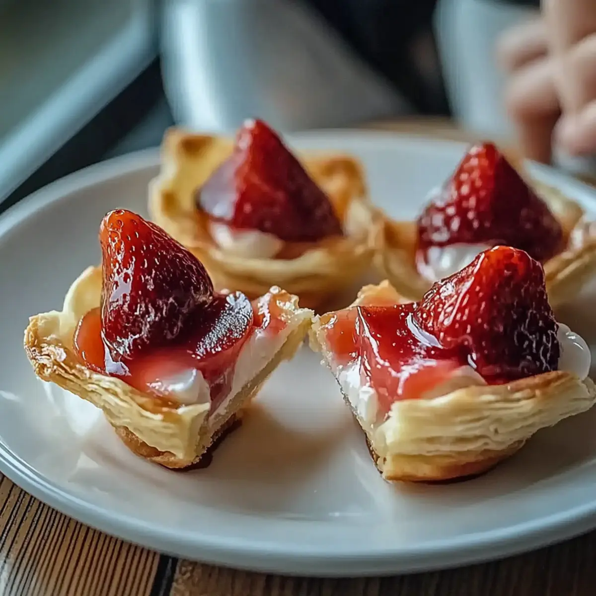 Strawberry Cheesecake Wonton Bites