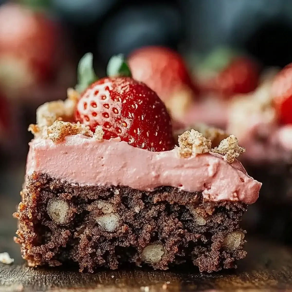 Strawberry Crunch Brownies