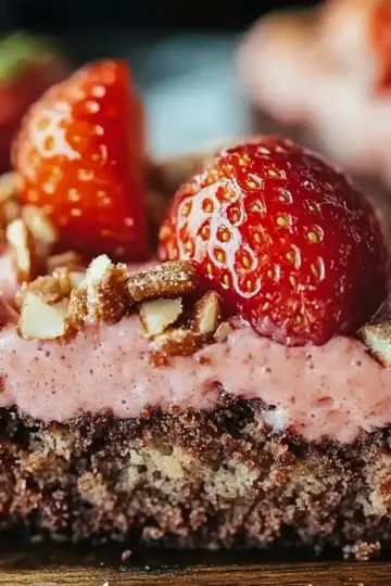Strawberry Crunch Brownies
