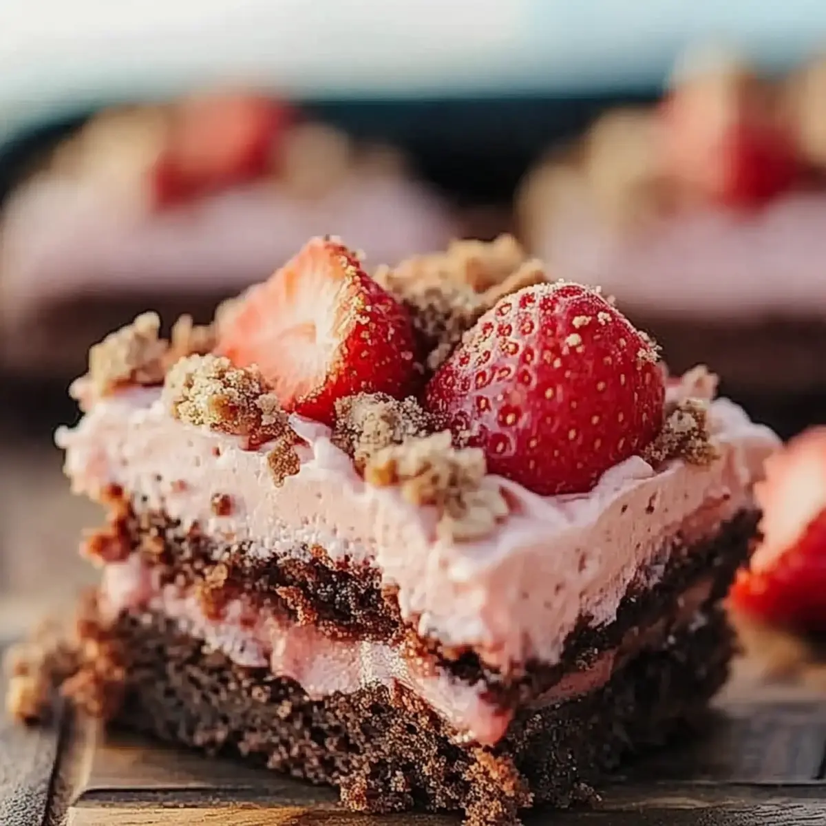 Strawberry Crunch Brownies