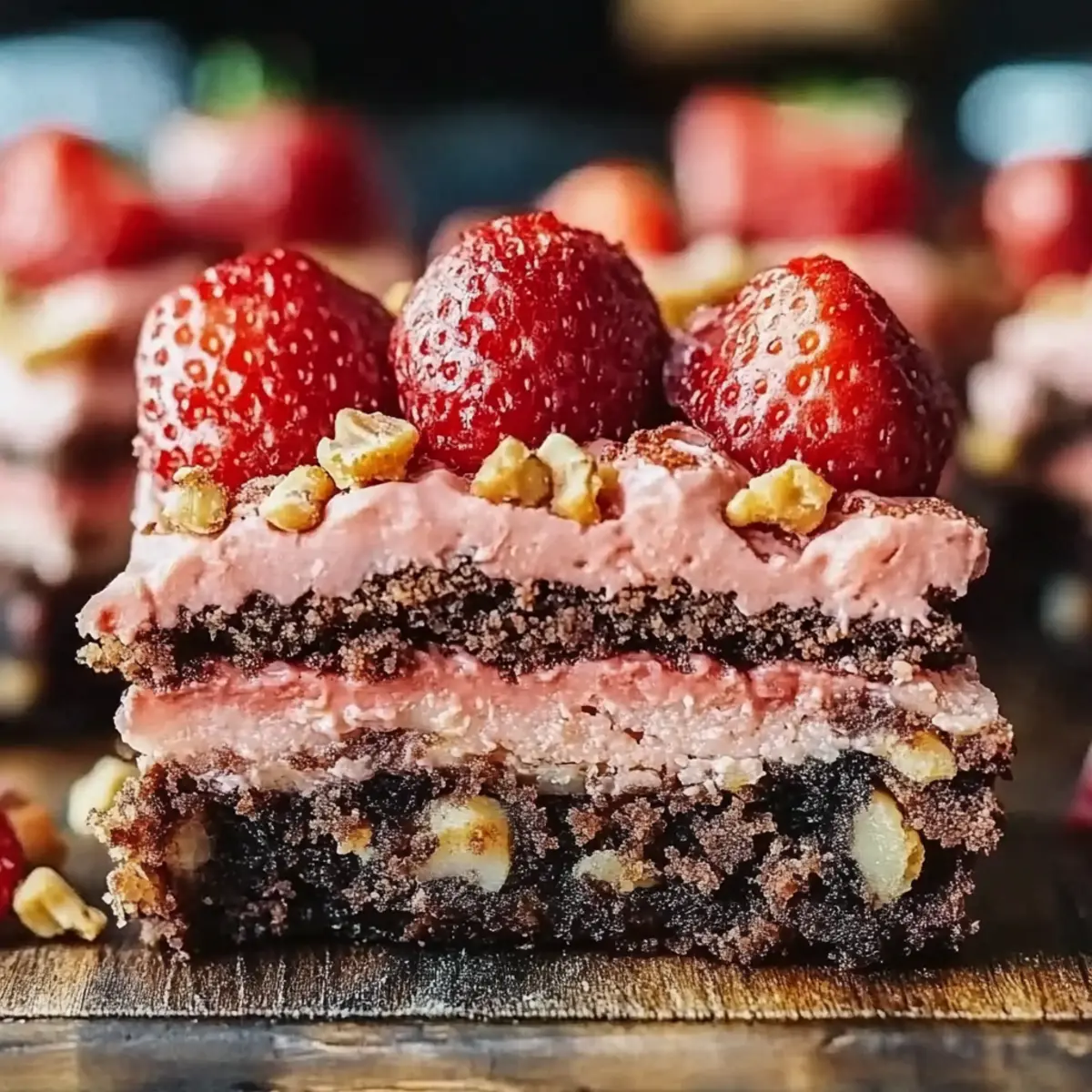 Strawberry Crunch Brownies