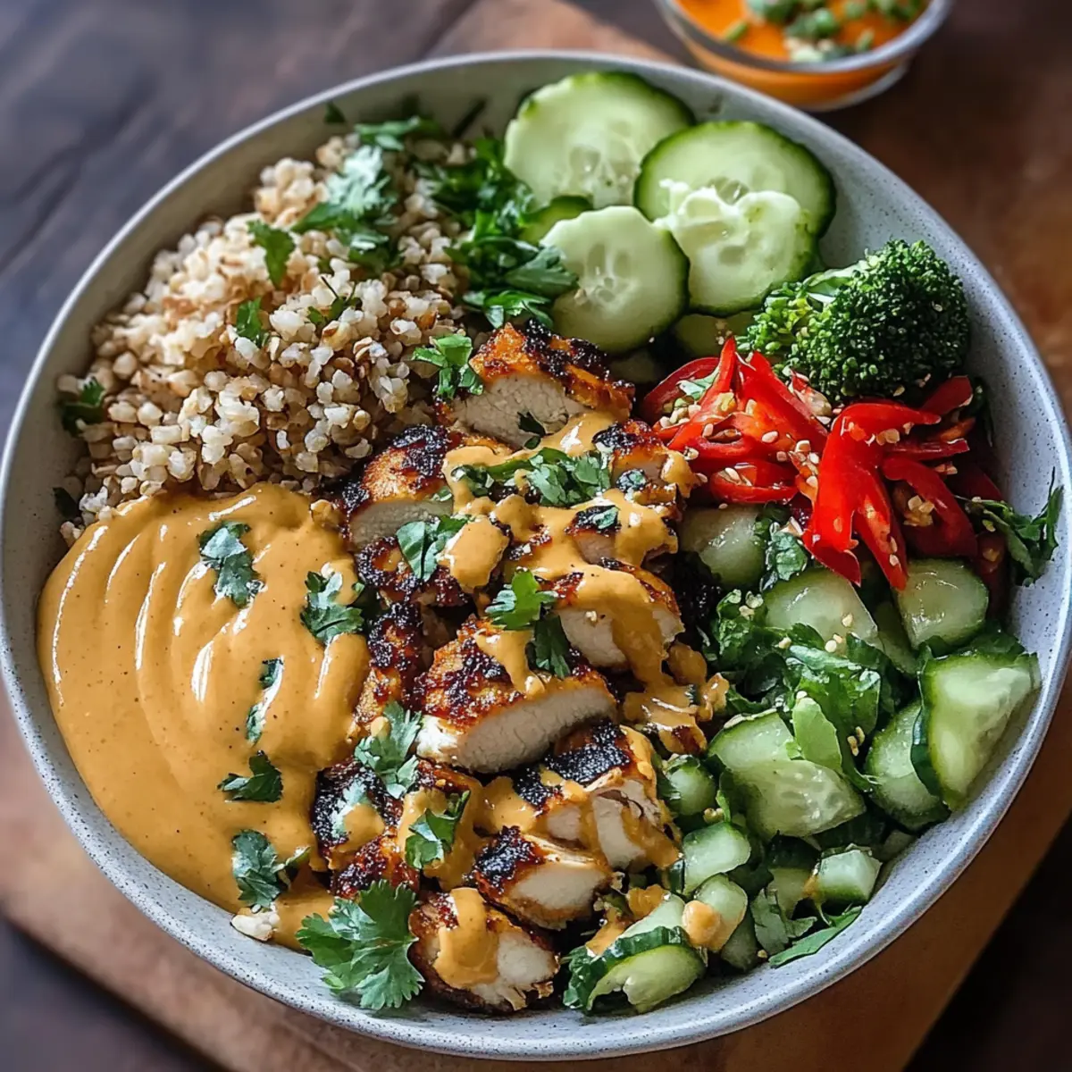 Thai Peanut Chicken Buddha Bowl