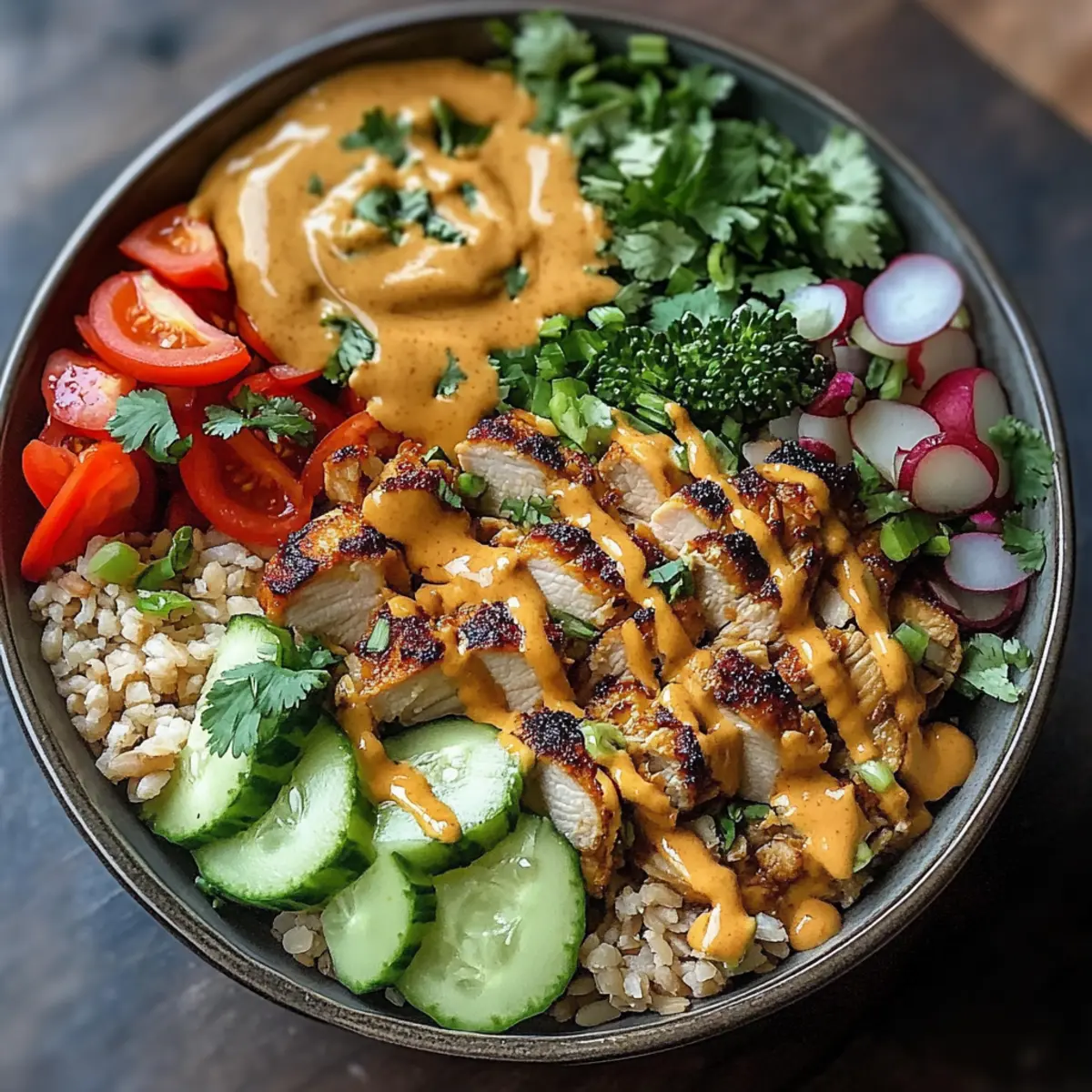 Thai Peanut Chicken Buddha Bowl