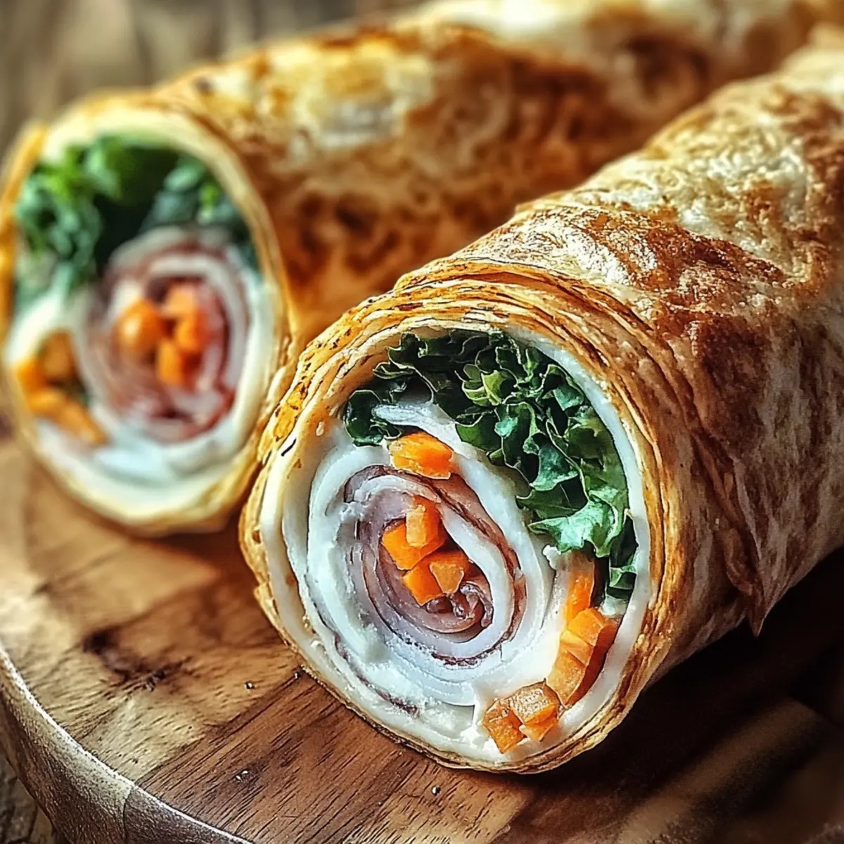 Turkey Hummus Roll Ups