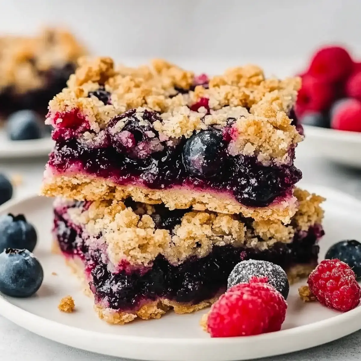 Vegan Berry Crumble Bars