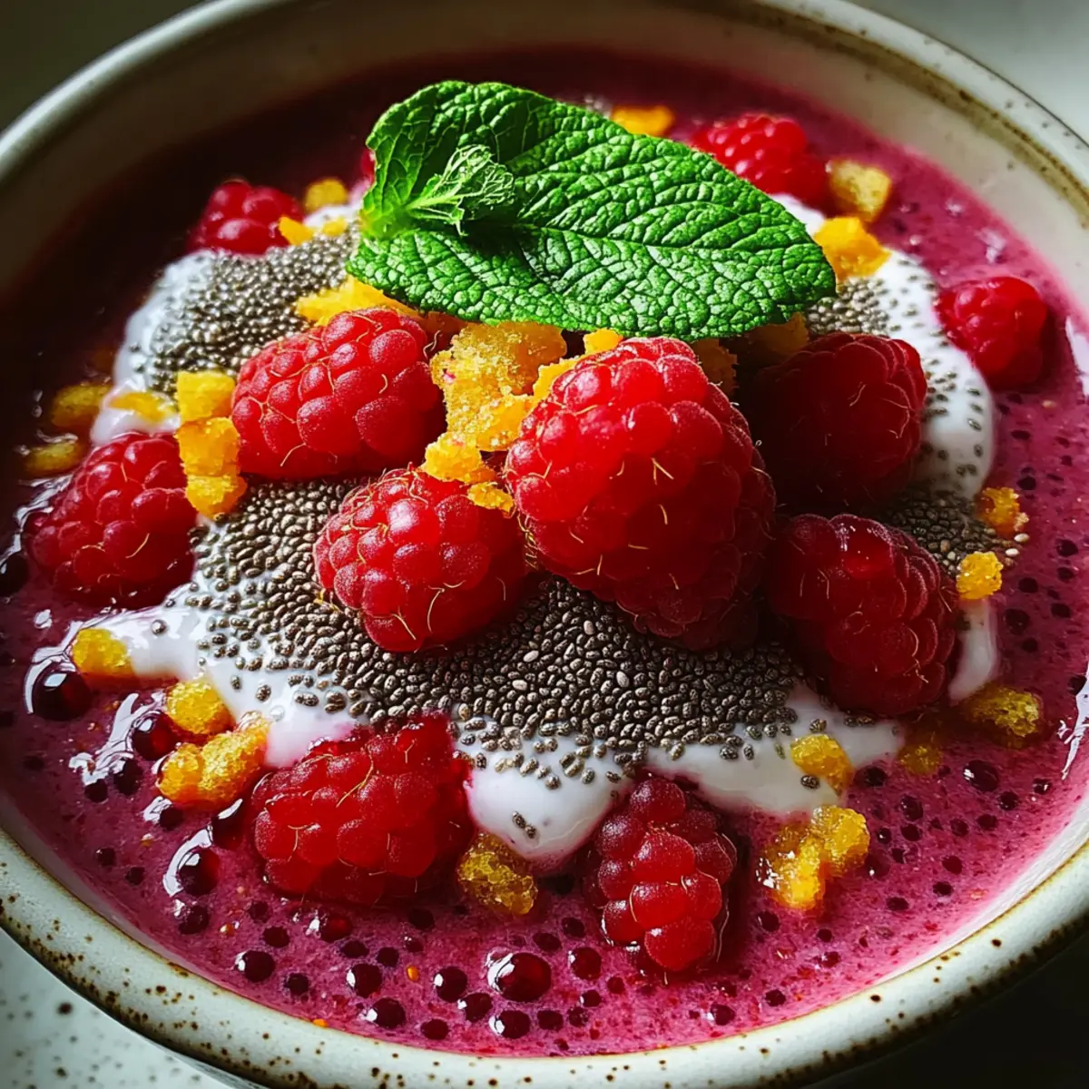 Vegan Raspberry Chia Pudding