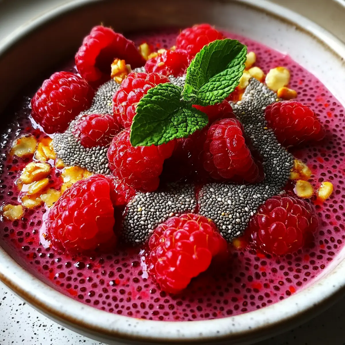Vegan Raspberry Chia Pudding