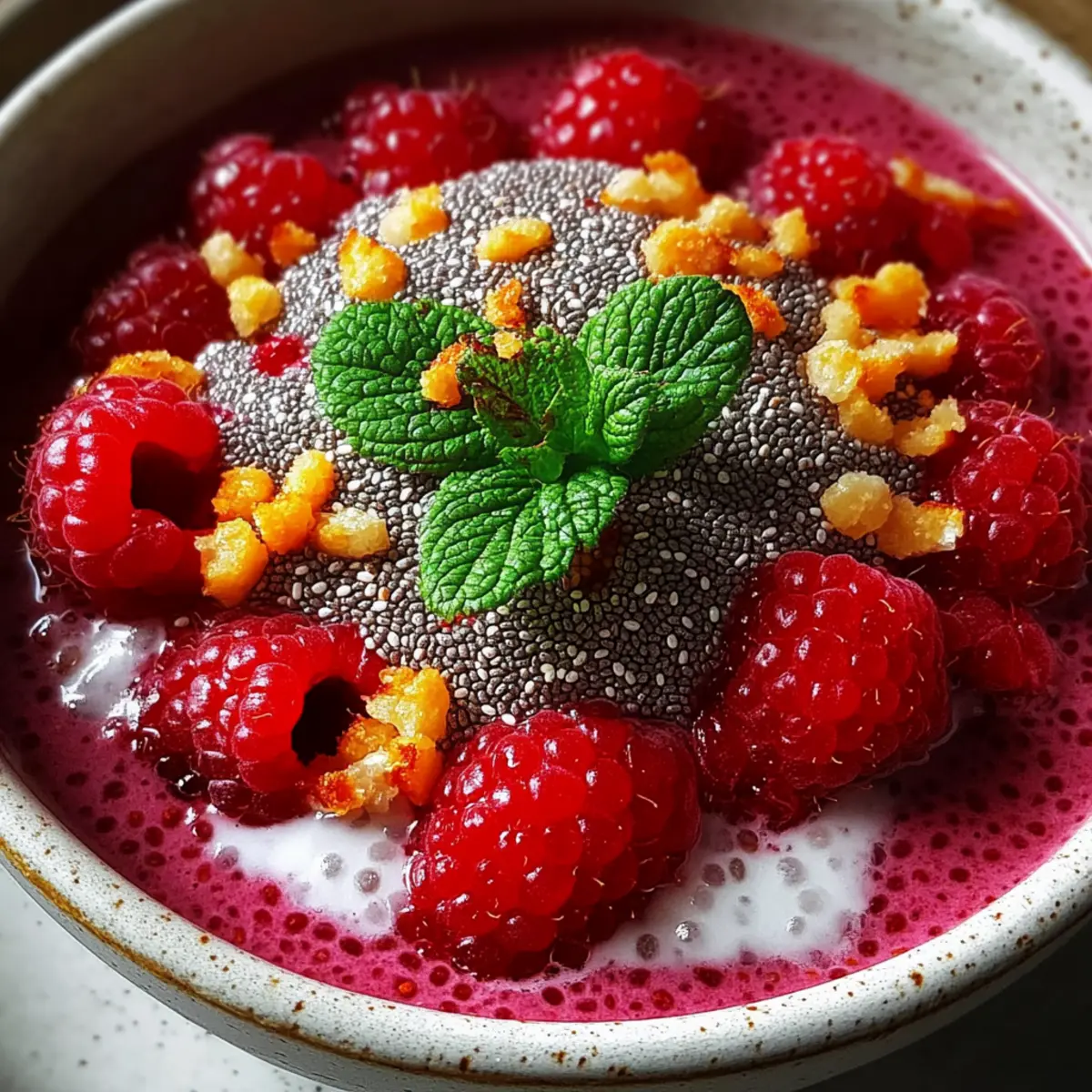 Vegan Raspberry Chia Pudding