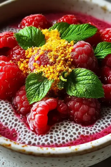 Vegan Raspberry Chia Pudding