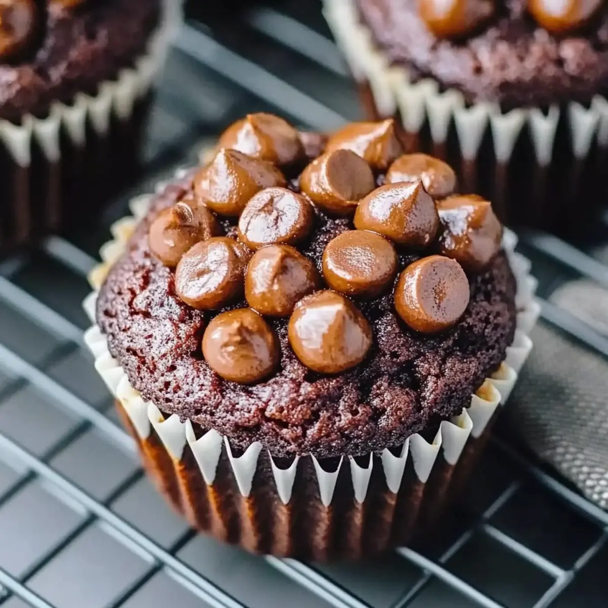 Veggie-Loaded Chocolate Muffins