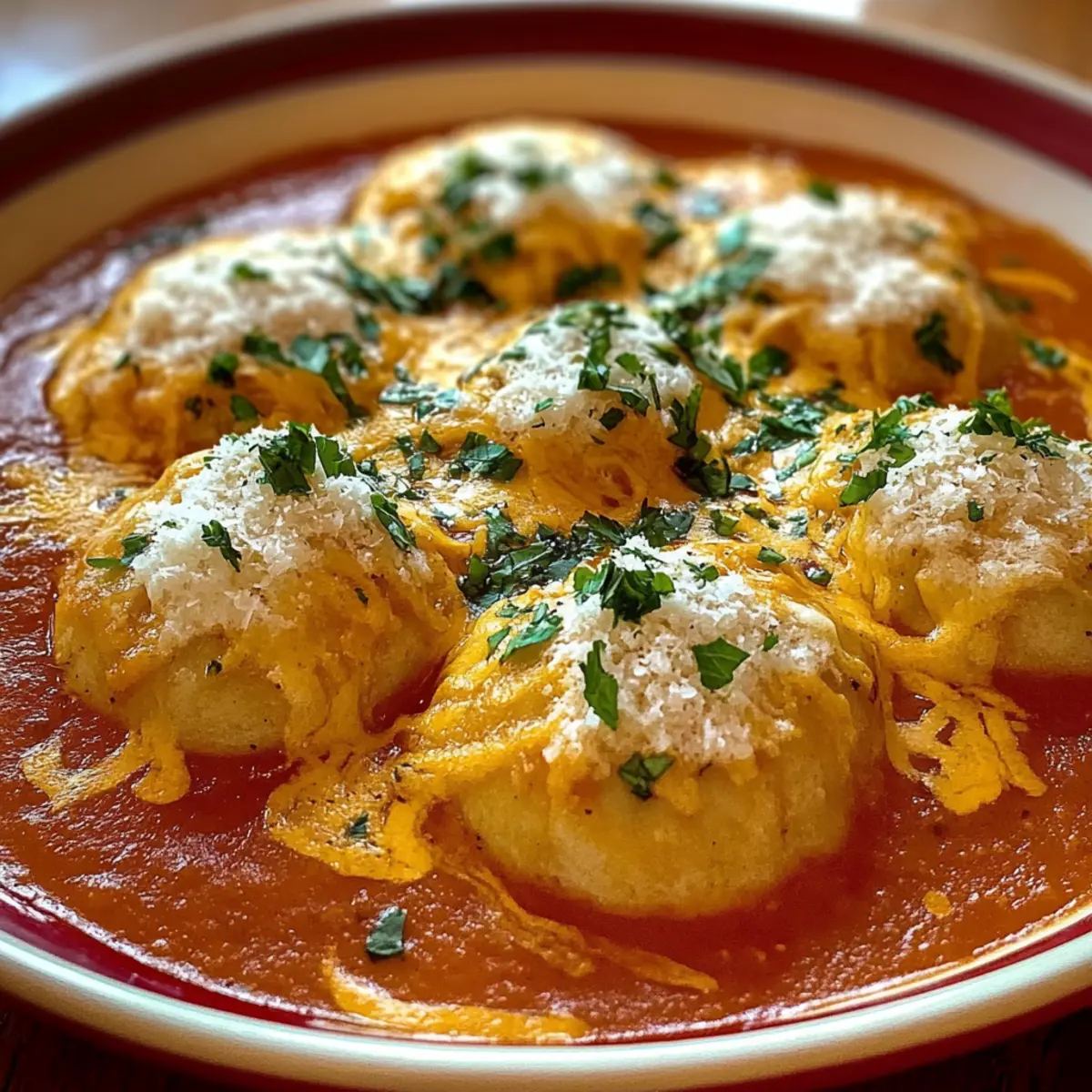 Wholesome Tomato Soup with Cheddar Bay Dumplings