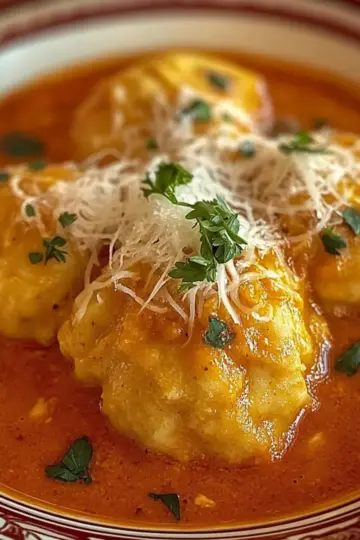 Wholesome Tomato Soup with Cheddar Bay Dumplings