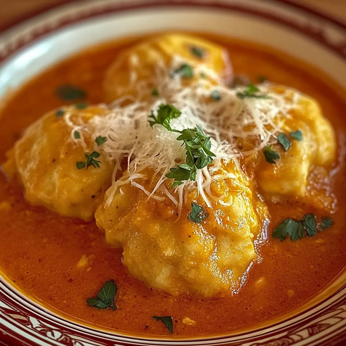 Wholesome Tomato Soup with Cheddar Bay Dumplings