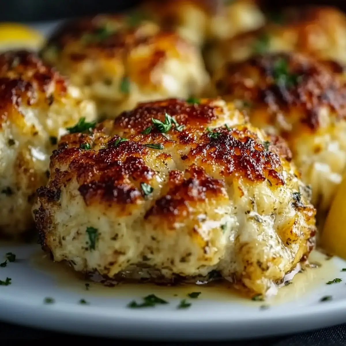Crab Stuffed Cheddar Bay Biscuits With Lemon Butter Sauce