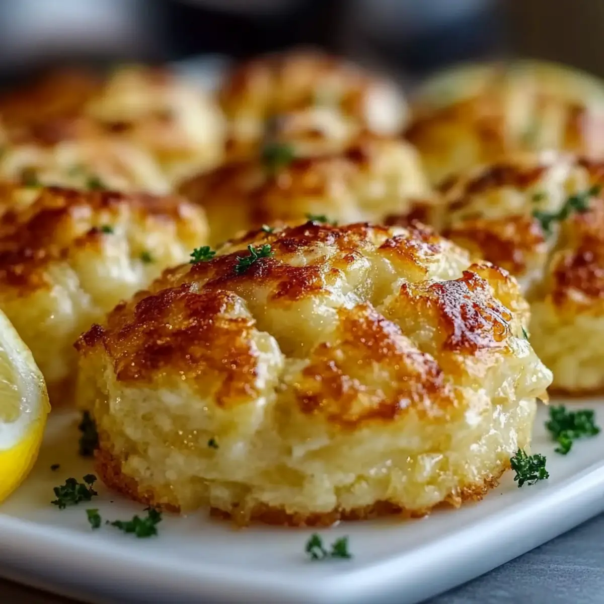 Crab Stuffed Cheddar Bay Biscuits With Lemon Butter Sauce