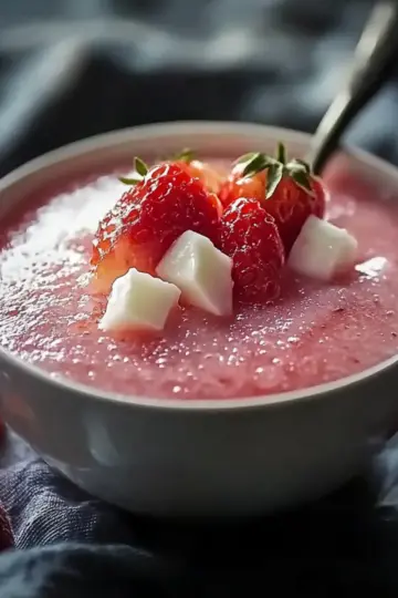 Creamy Strawberry Coconut Tapioca Dessert