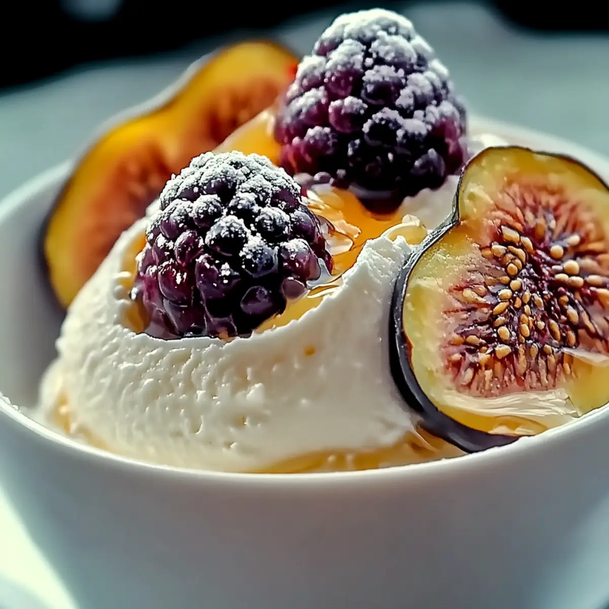 Honey-Drizzled Fig and Ricotta Ice Cream