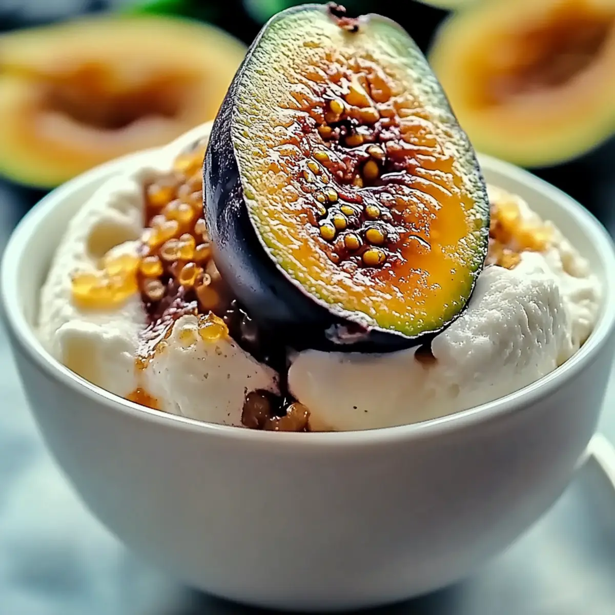 Honey-Drizzled Fig and Ricotta Ice Cream