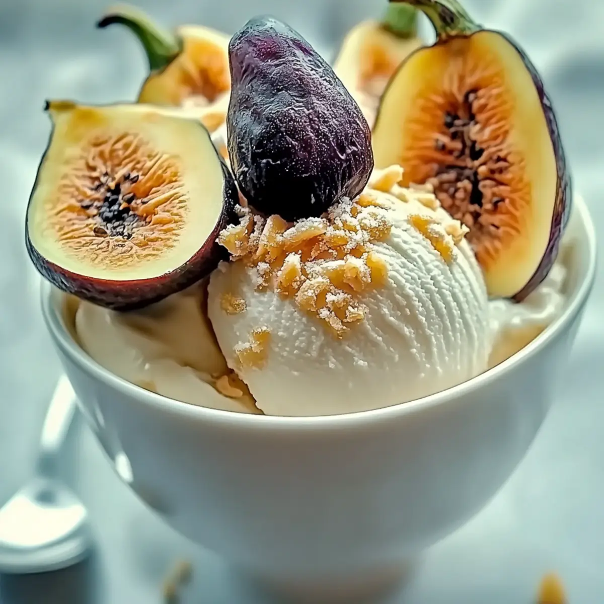 Honey-Drizzled Fig and Ricotta Ice Cream