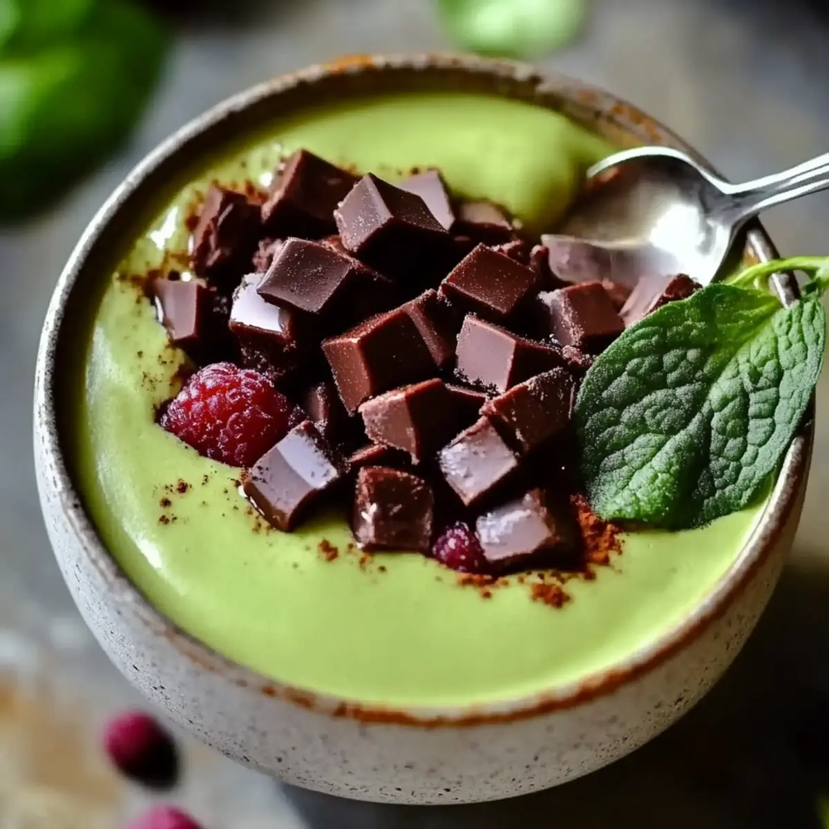Mint Chocolate Green Protein Smoothie