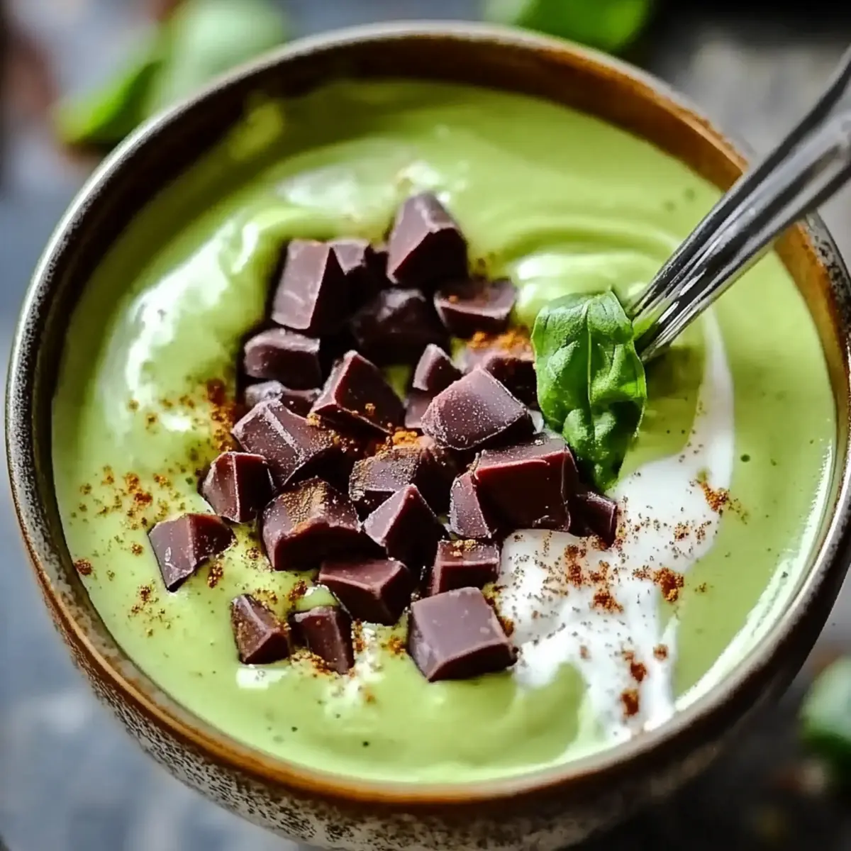 Mint Chocolate Green Protein Smoothie