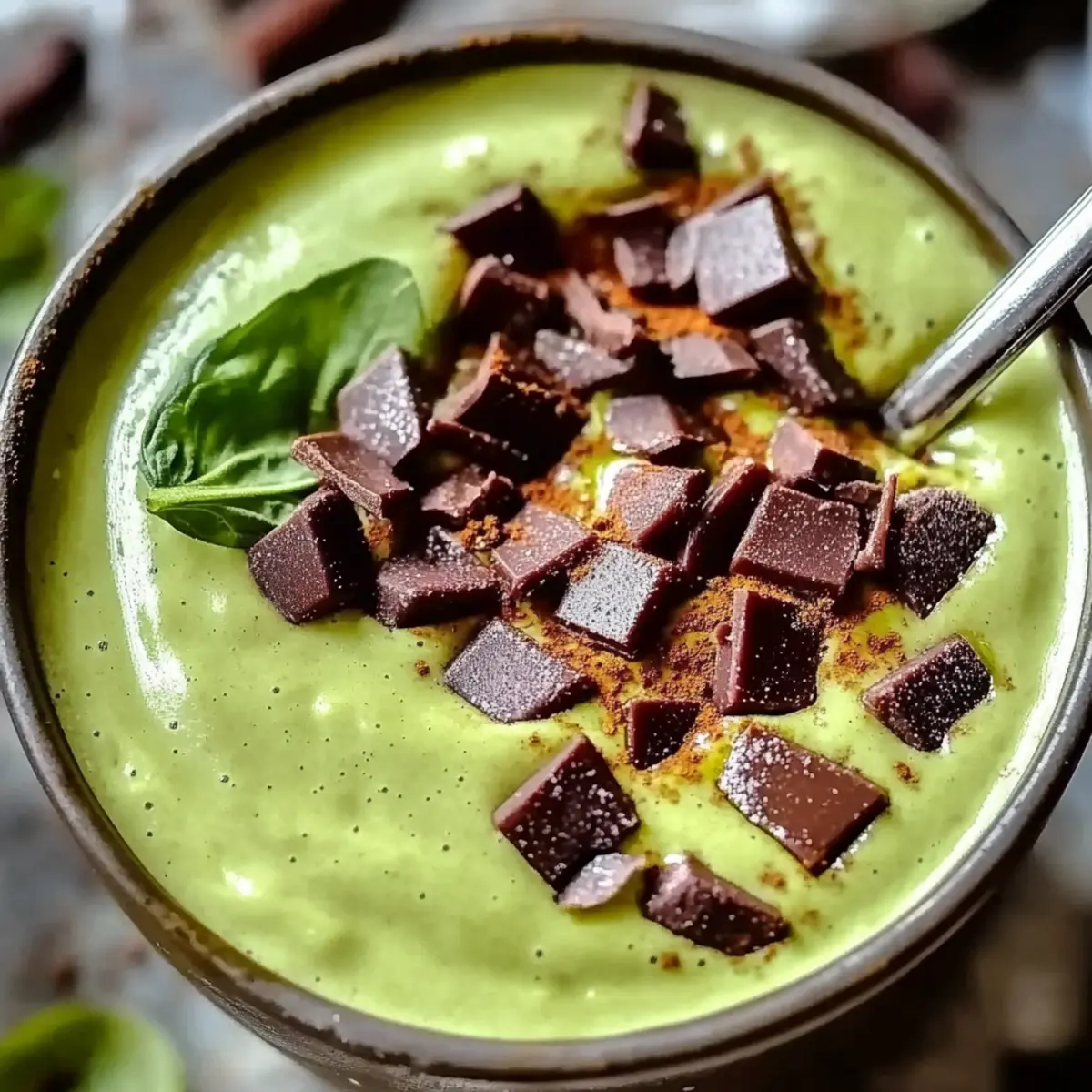 Mint Chocolate Green Protein Smoothie
