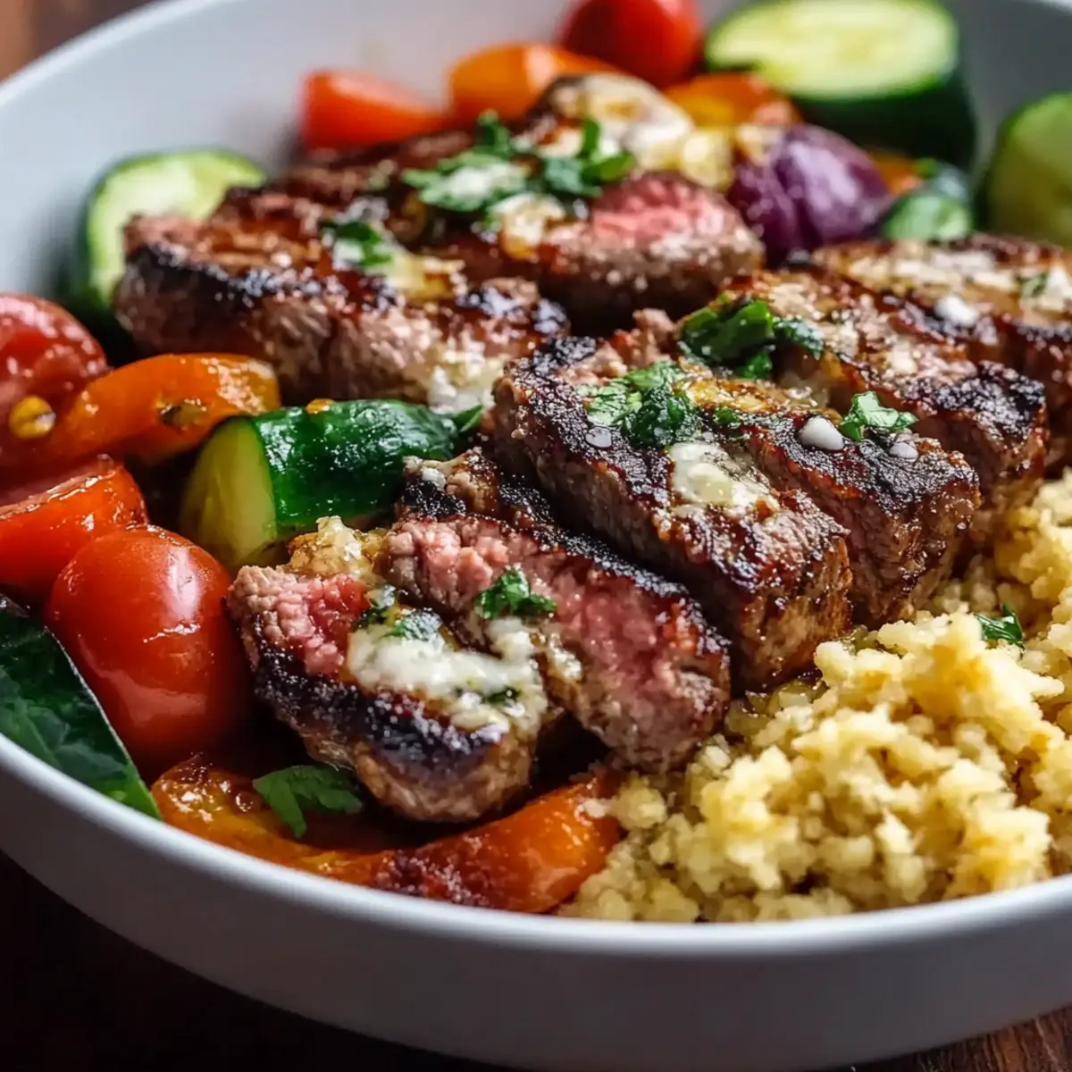 Steak Bowl Inspired By The Mediterranean Diet