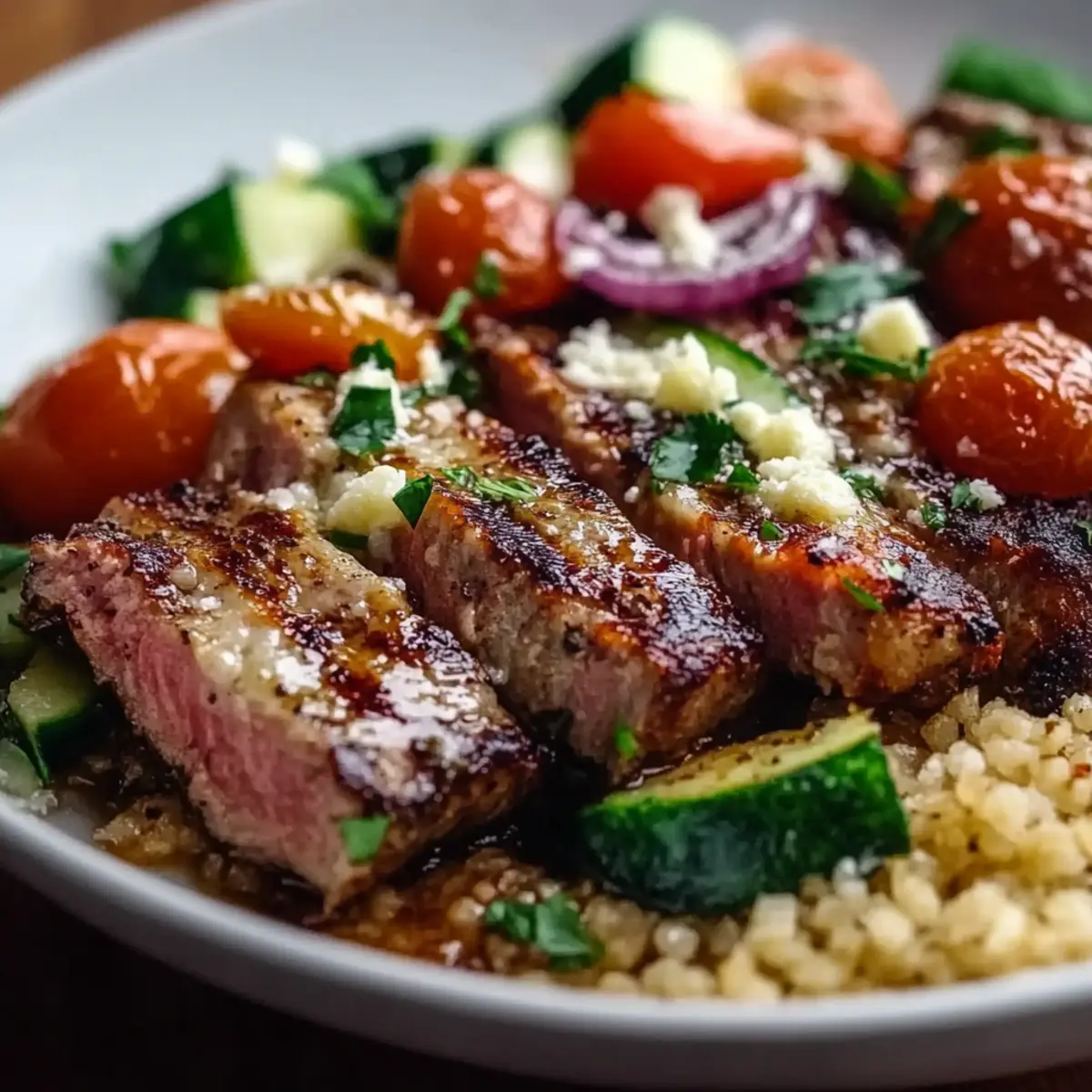 Steak Bowl Inspired By The Mediterranean Diet