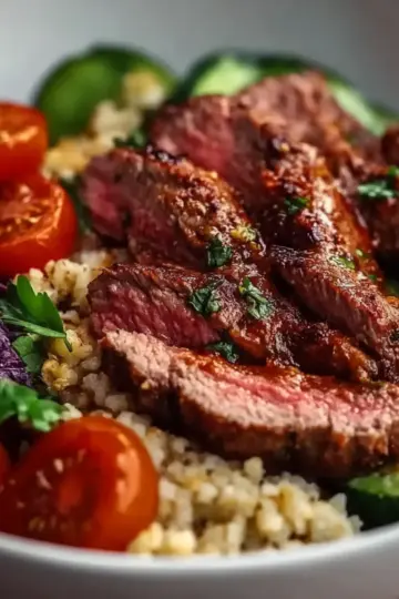 Steak Bowl Inspired By The Mediterranean Diet