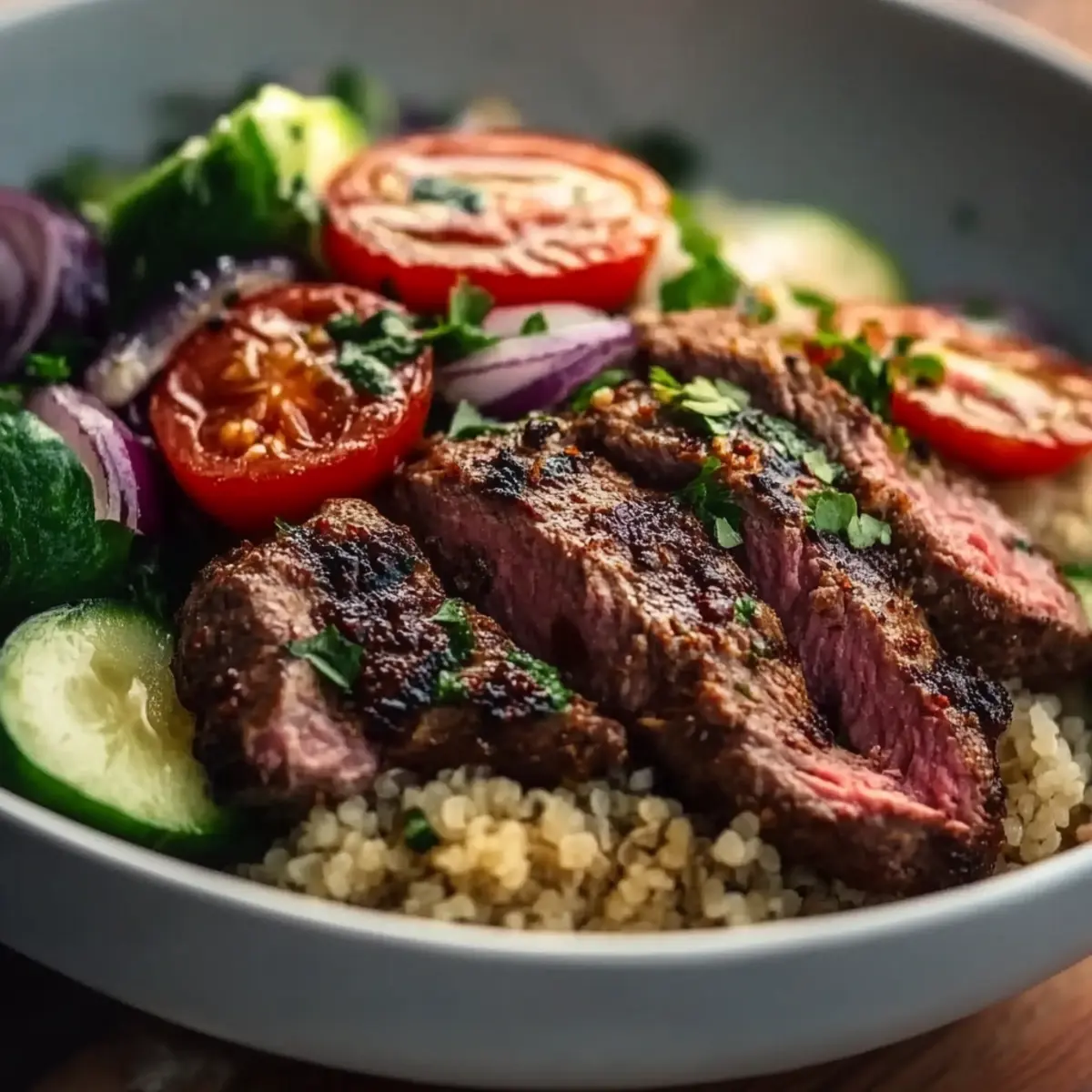 Steak Bowl Inspired By The Mediterranean Diet