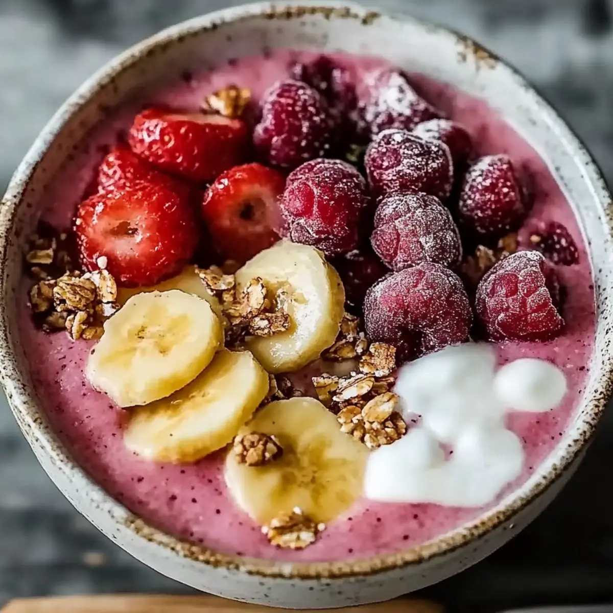 Strawberry Banana Smoothie Bowl