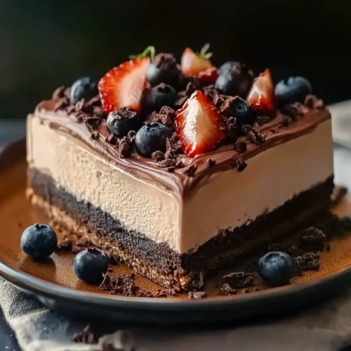 Triple Chocolate Mousse Torte