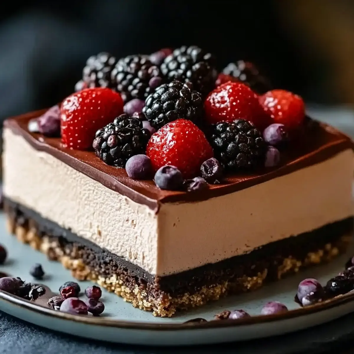 Triple Chocolate Mousse Torte