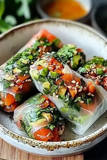 Vietnamese Baked Salmon Spring Rolls