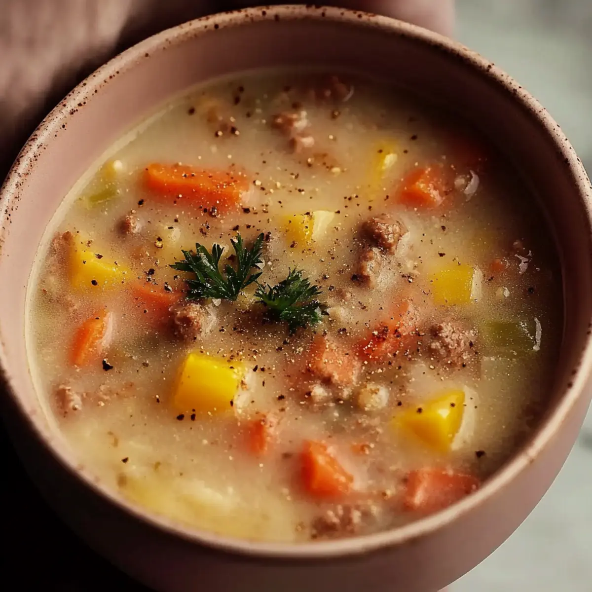 Wholesome Ground Beef Potato Soup