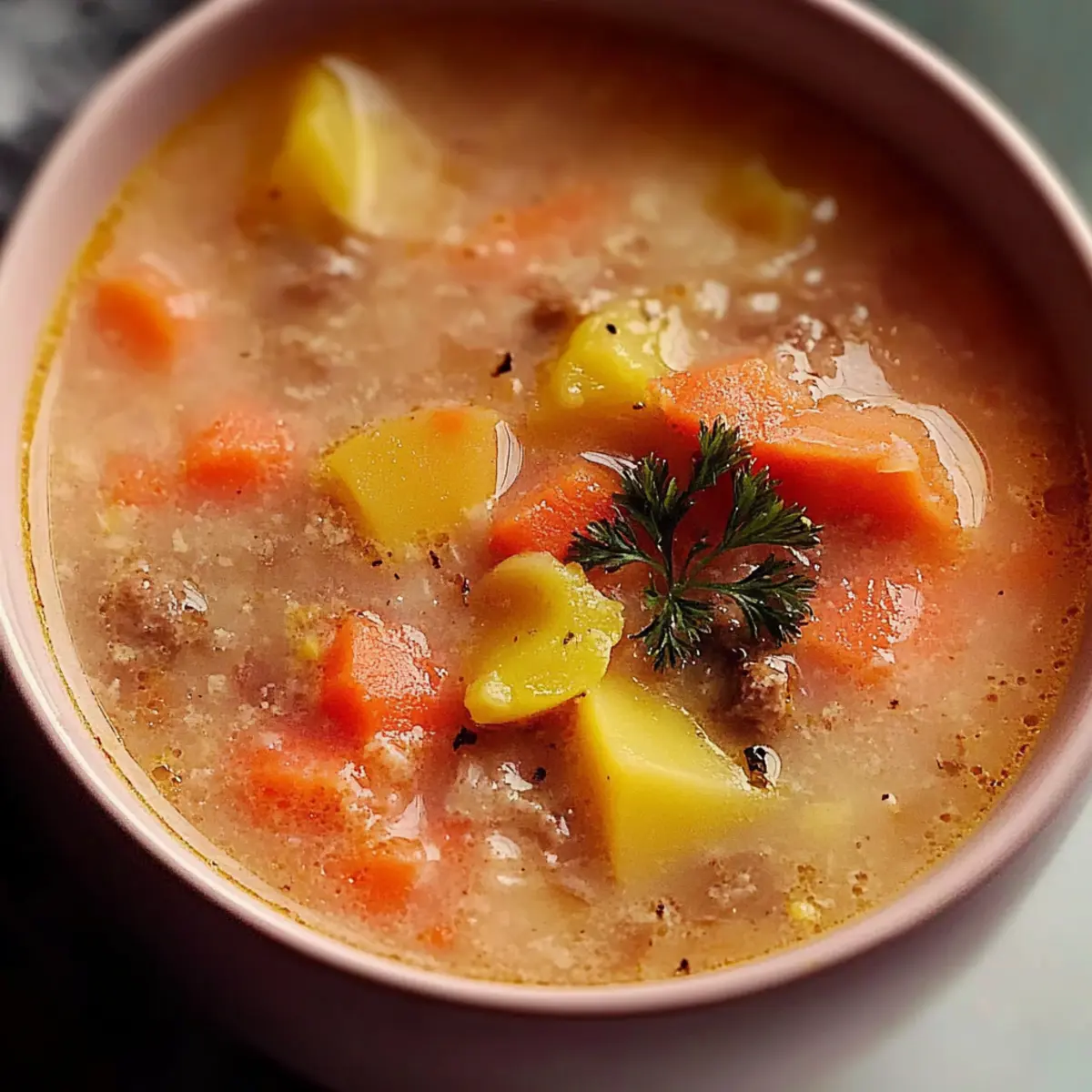 Wholesome Ground Beef Potato Soup