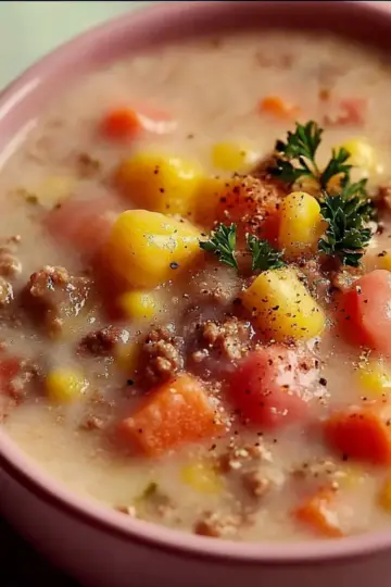 Wholesome Ground Beef Potato Soup