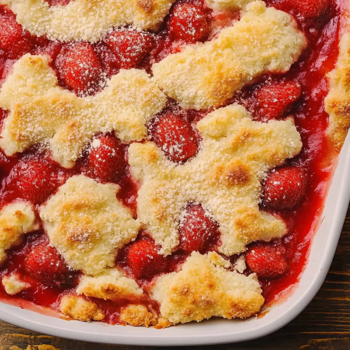 Fresh Strawberry Cobbler with Orange Juice