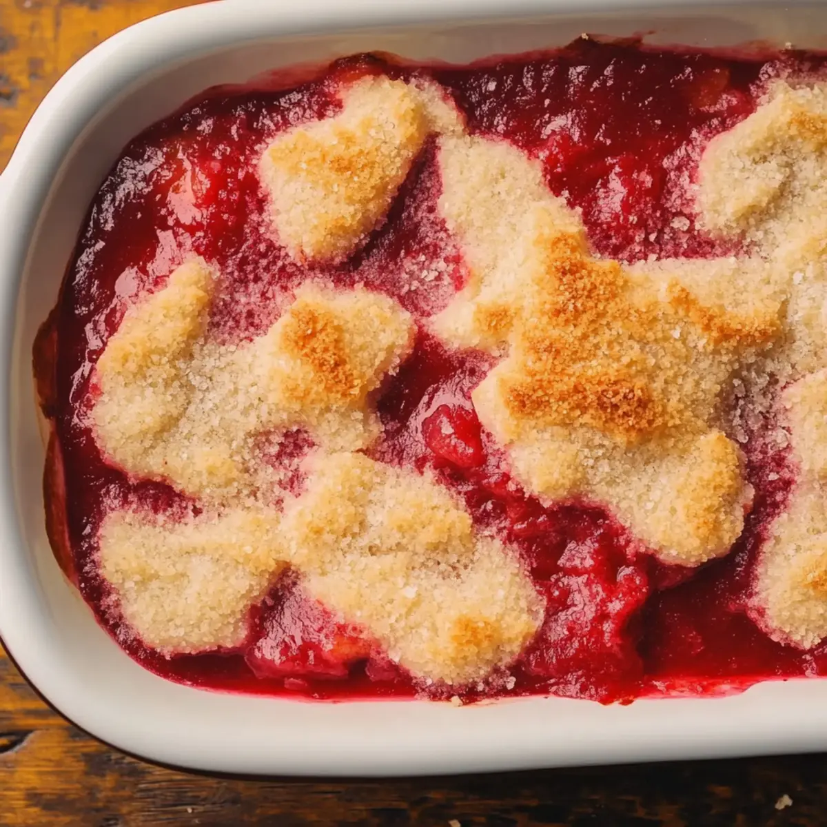 Fresh Strawberry Cobbler with Orange Juice