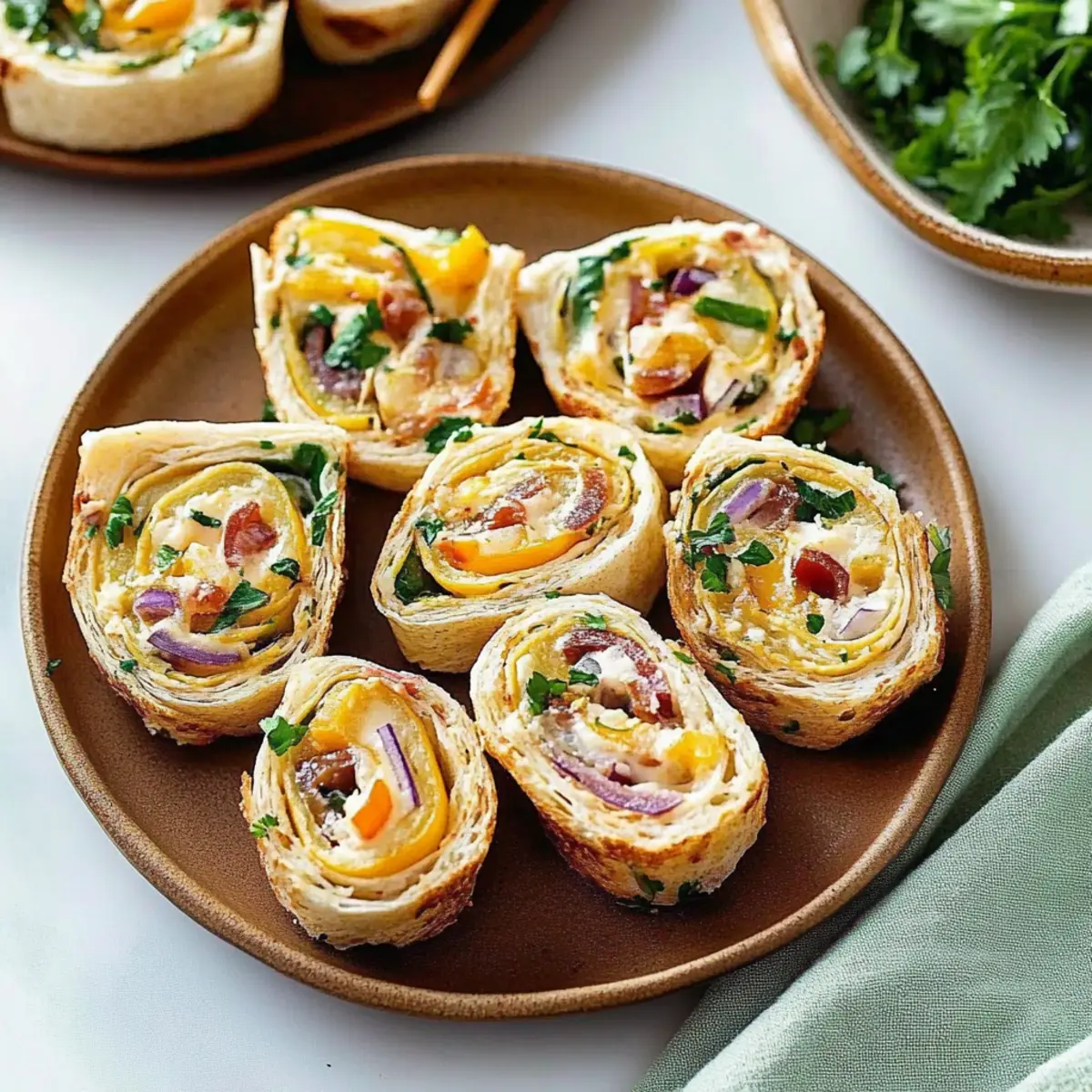 Jalapeno Popper Chickpea Pinwheels