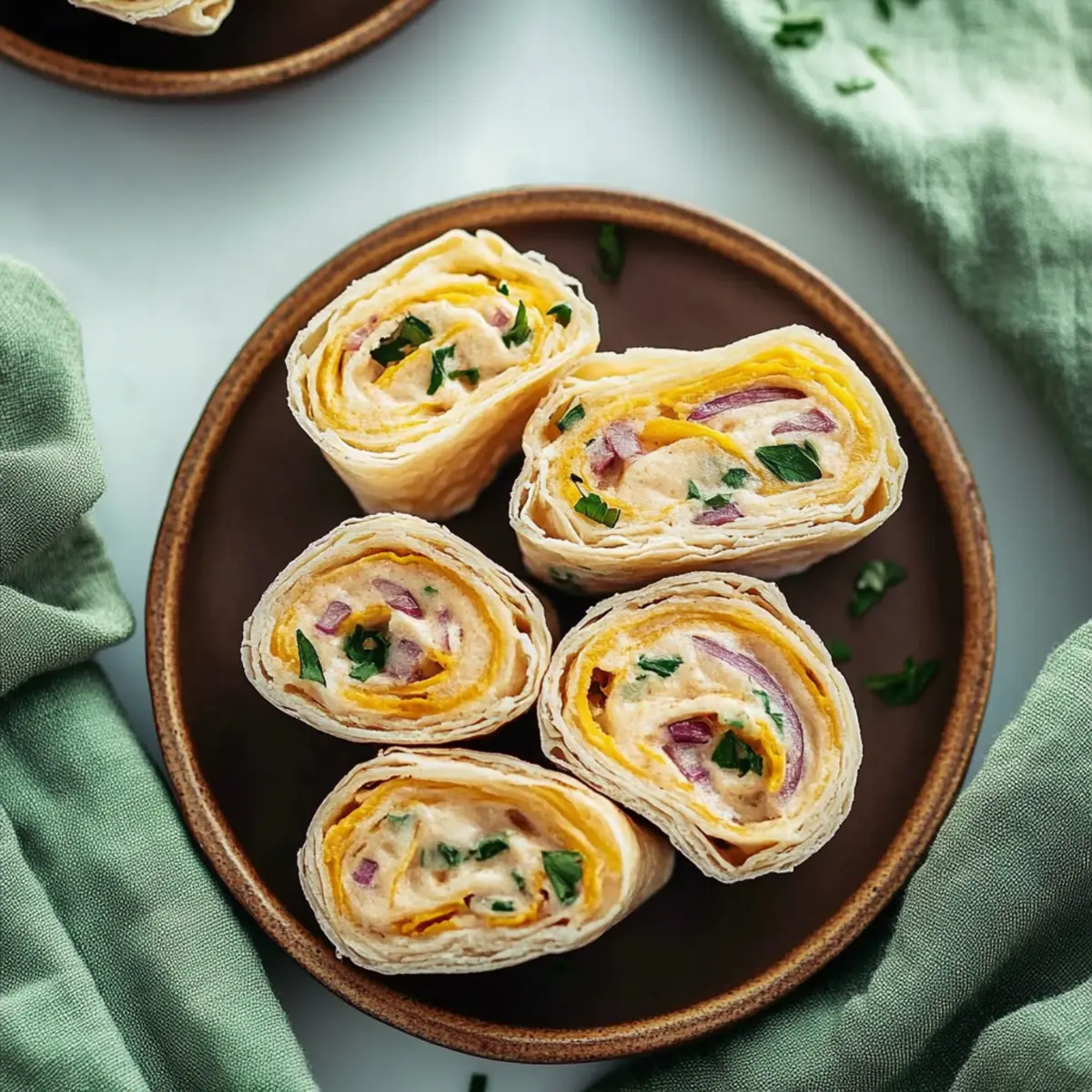 Jalapeno Popper Chickpea Pinwheels