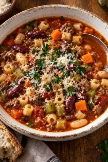 Slow Cooker Olive Garden Style Pasta e Fagioli