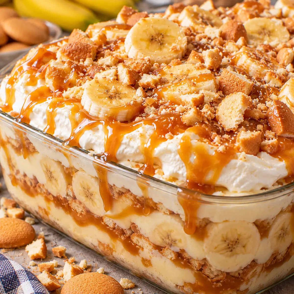 Banana Caramel Cream Pudding Casserole - A Delicious Treat — featured