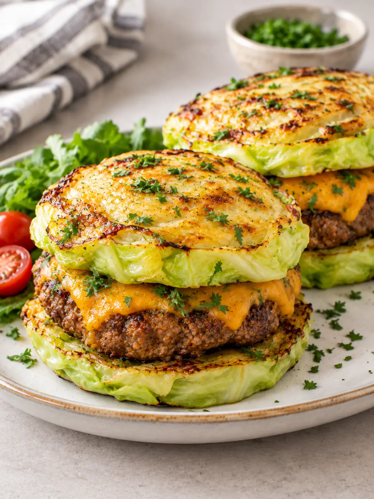 Cabbage Burgers - A Healthy Low-Carb Twist — finished dish