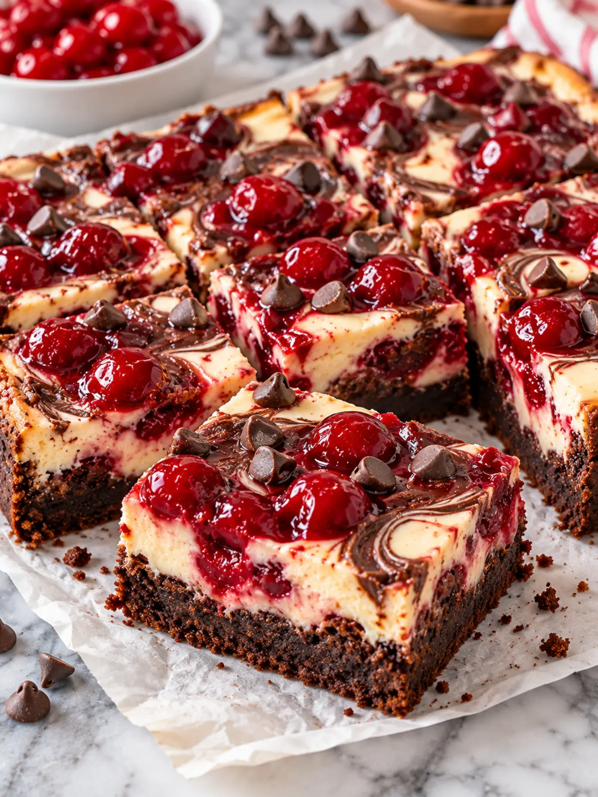 Cherry Cheesecake Brownies - A Decadent Treat — finished dish