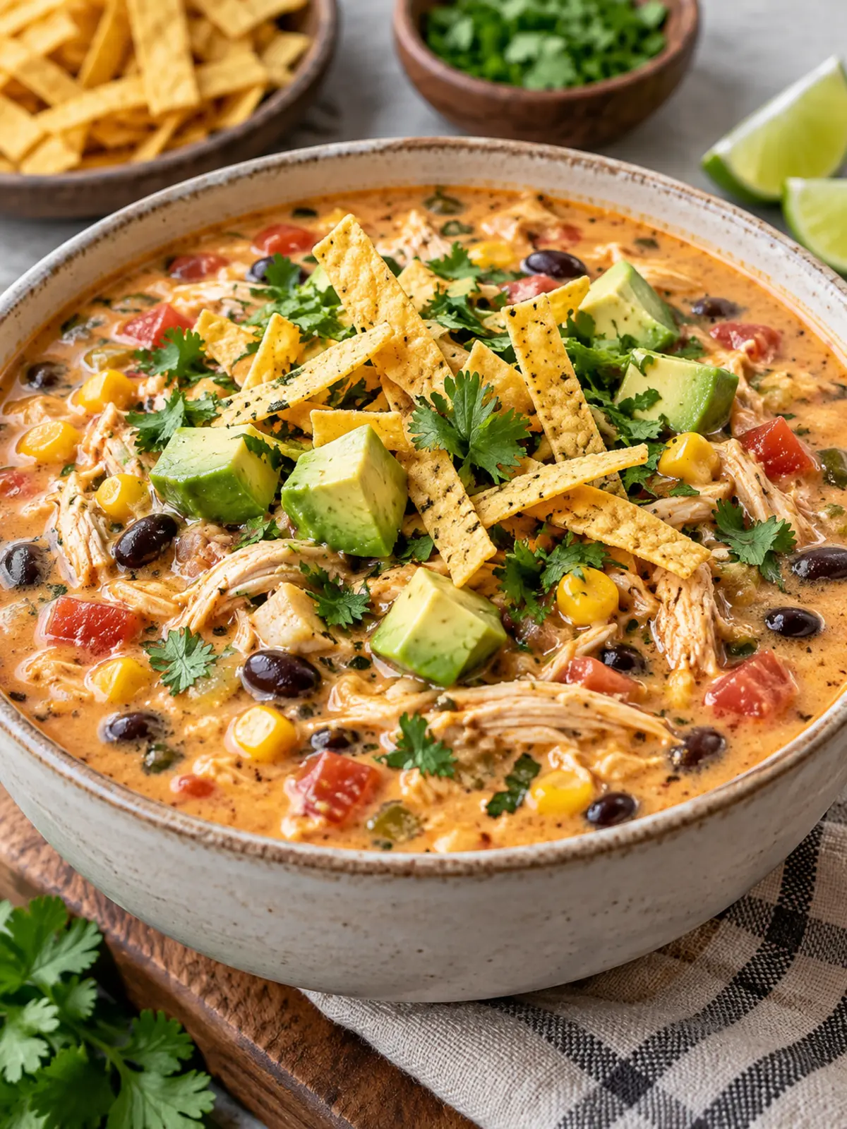 Chicken Taco Soup Recipe — final dish